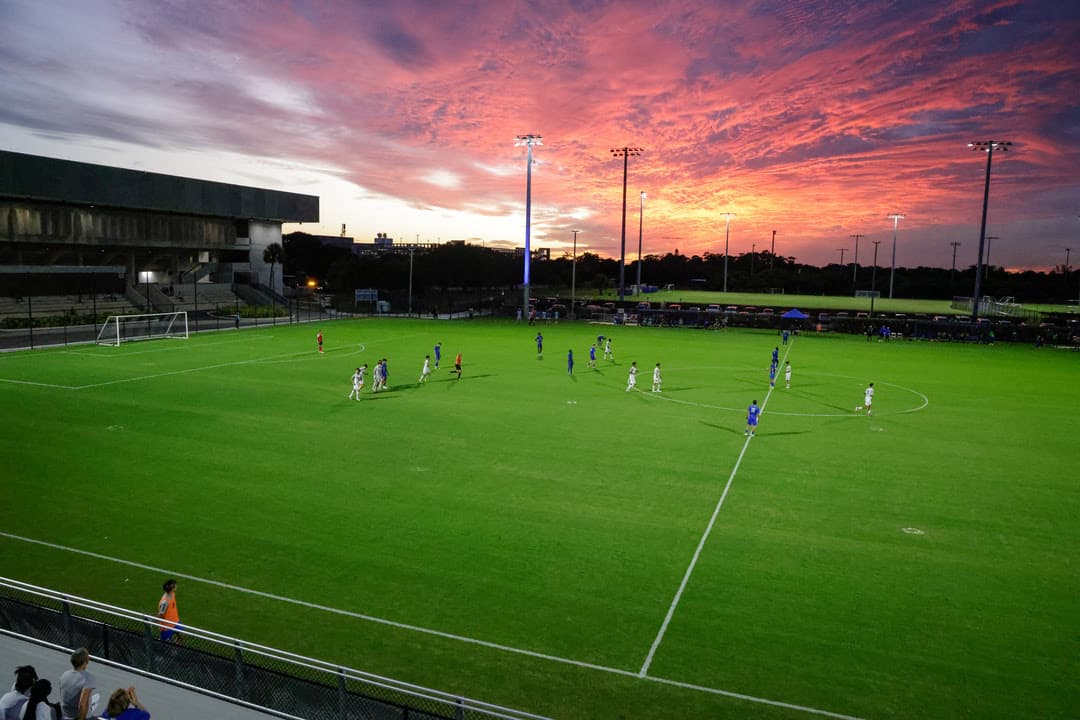 youth soccer players in a grass field